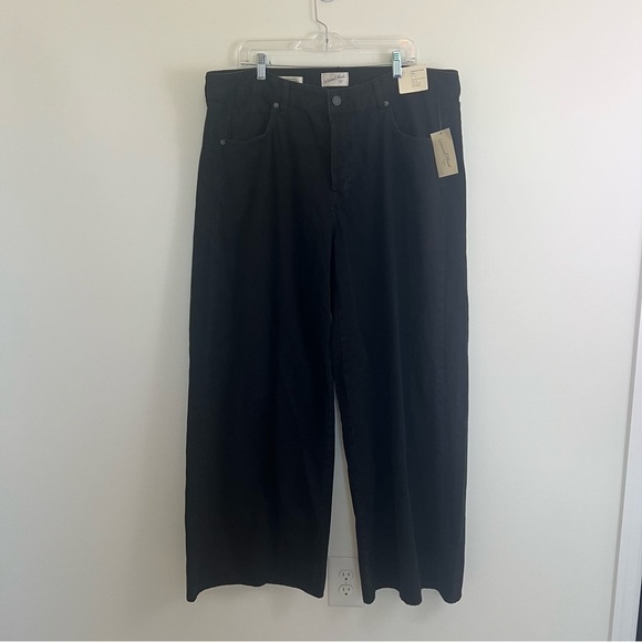 NWT Universal Thread Black Mid Rise Super Wide Leg Jeans Size 17 (XXL) Grunge - Picture 2 of 14